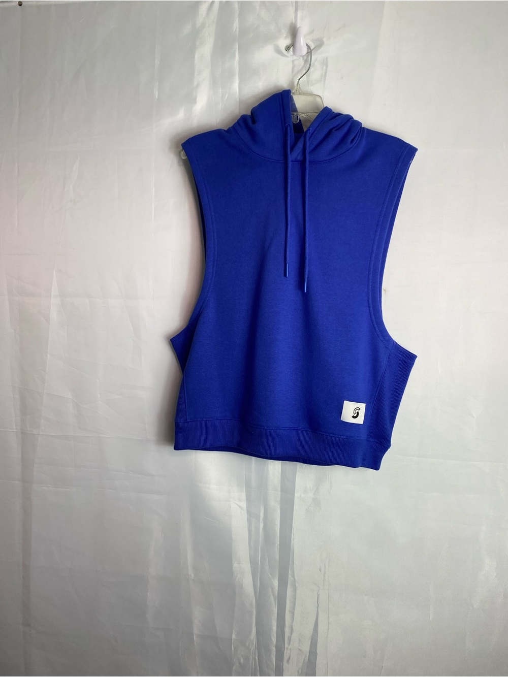 Sleeveless Hoodie Tank in Bold Blue